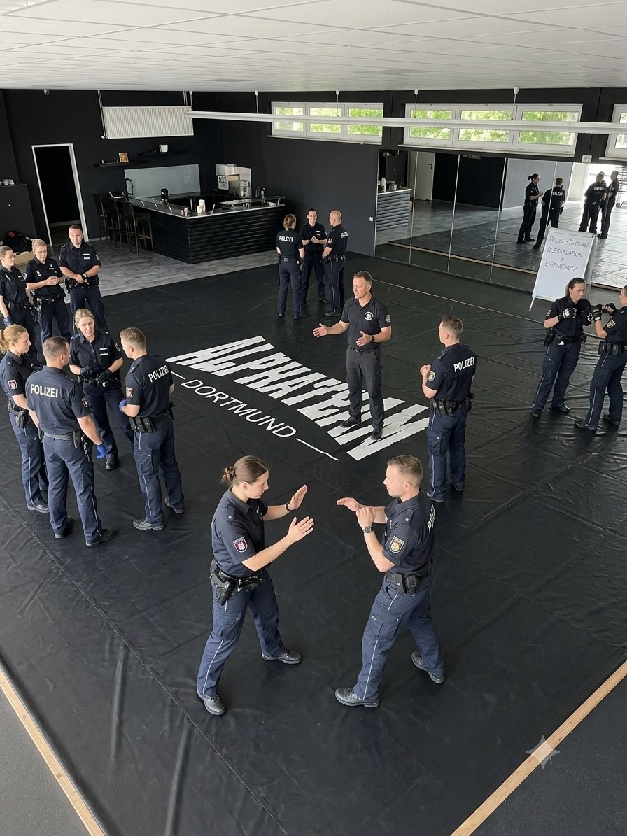 Polizeibeamte trainieren Deeskalation und Eigensicherung – Alphateam Dortmund